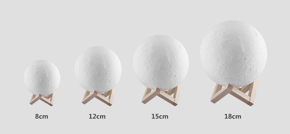 3D Printed Creative Moon Lamp - lights.avenu