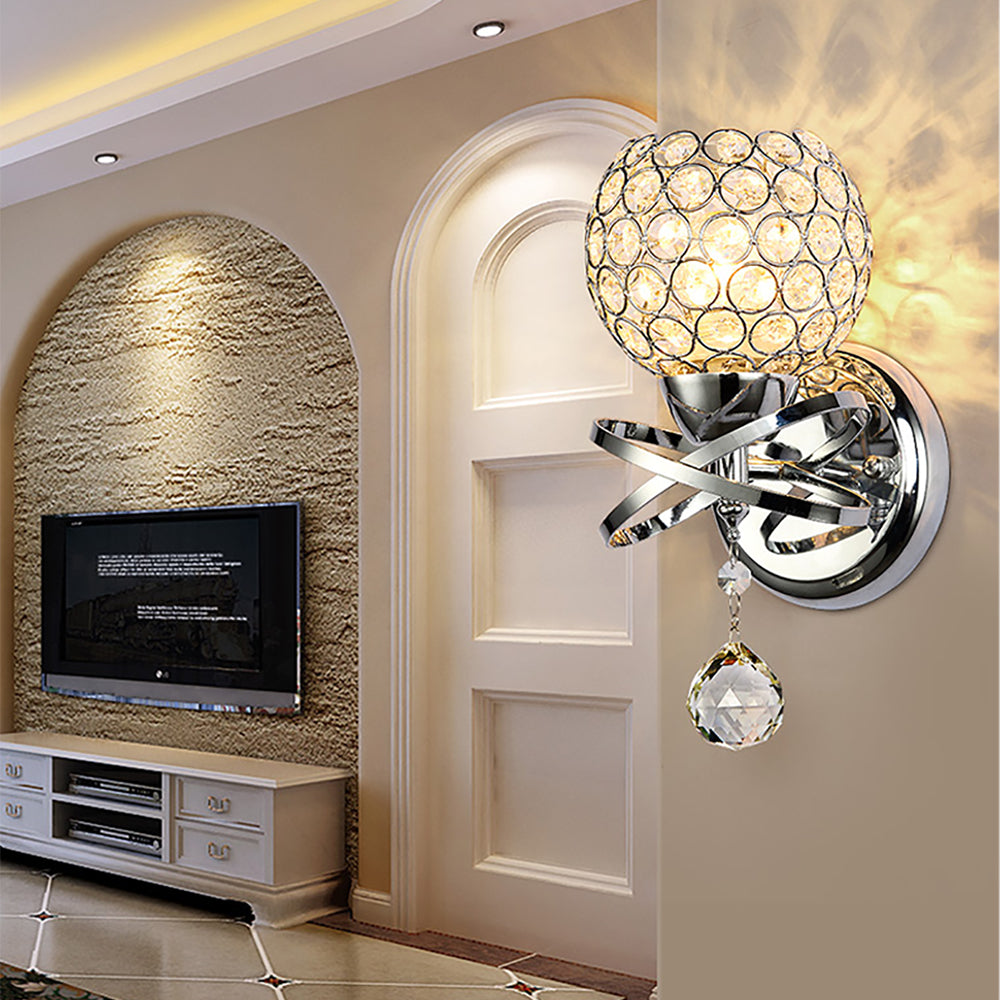 Modern Crystal Oval Wall Lamp - lights.avenu