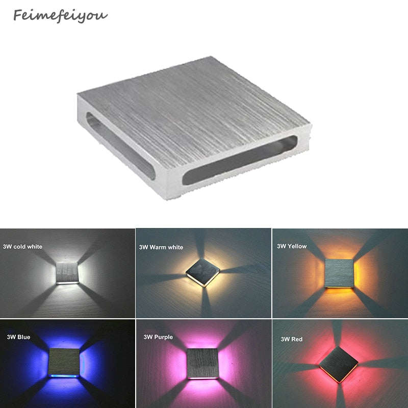 Feimefeiyou High quality Modern Indoor 3W LED Wall Lamp AC110V/220V material Aluminum Sconce bedroom Decorate Wall Light