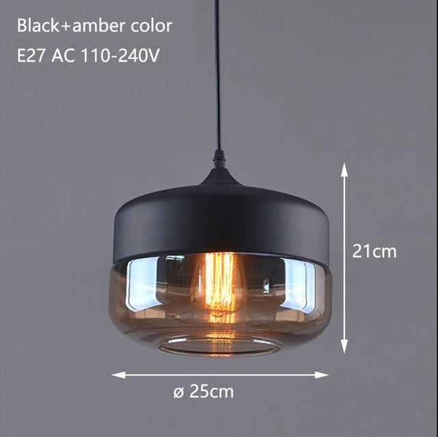 Contemporary Hanging Glass Pendant Lamp - lights.avenu