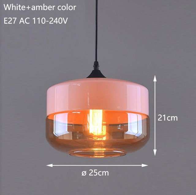Contemporary Hanging Glass Pendant Lamp - lights.avenu