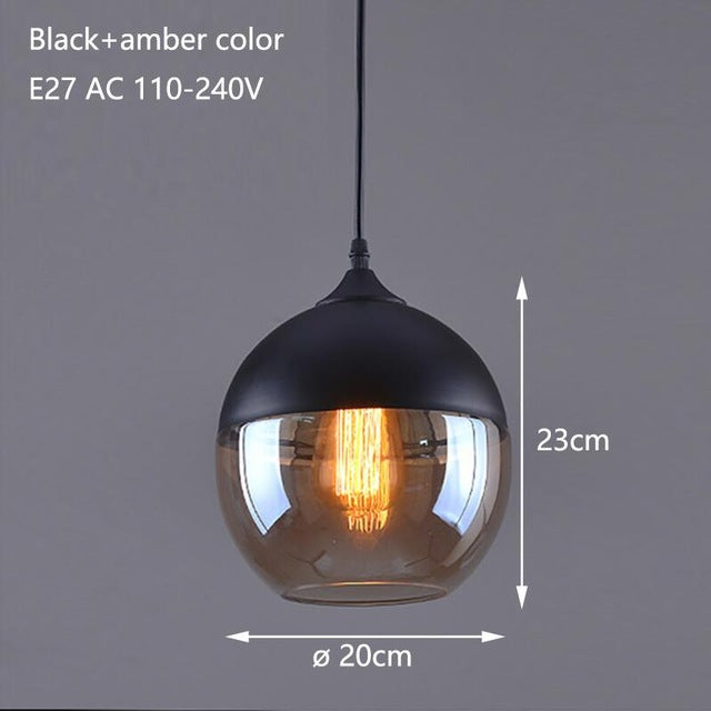 Contemporary Hanging Glass Pendant Lamp - lights.avenu