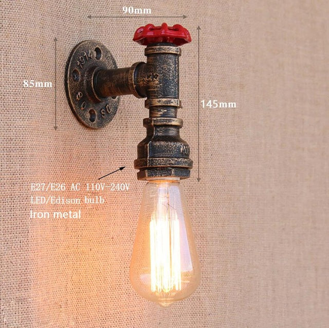 Vintage Water Pipe Wall Lamps - lights.avenu