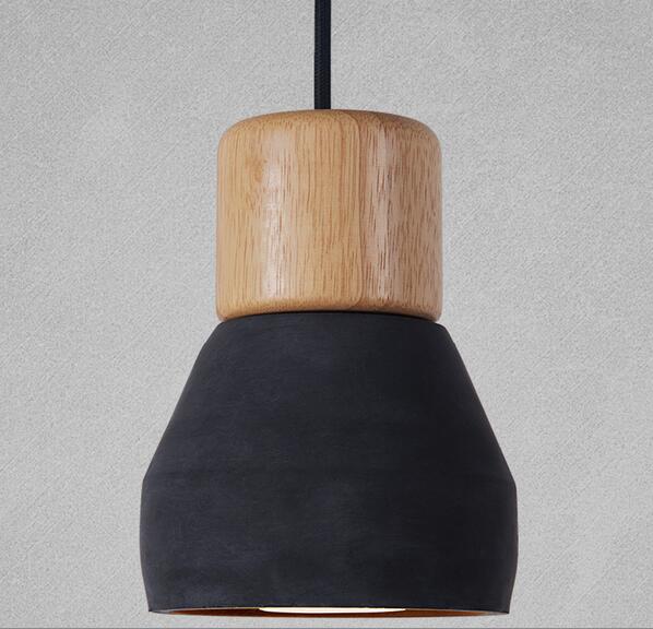 Nordic Wooden Cement Pendant Lamps - lights.avenu