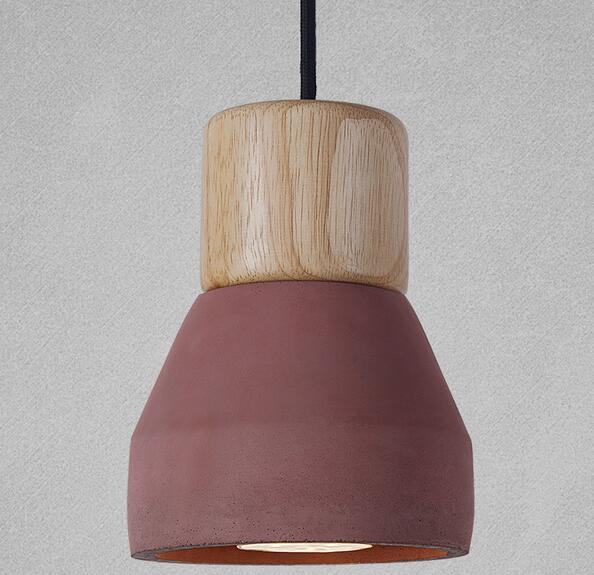 Nordic Wooden Cement Pendant Lamps - lights.avenu