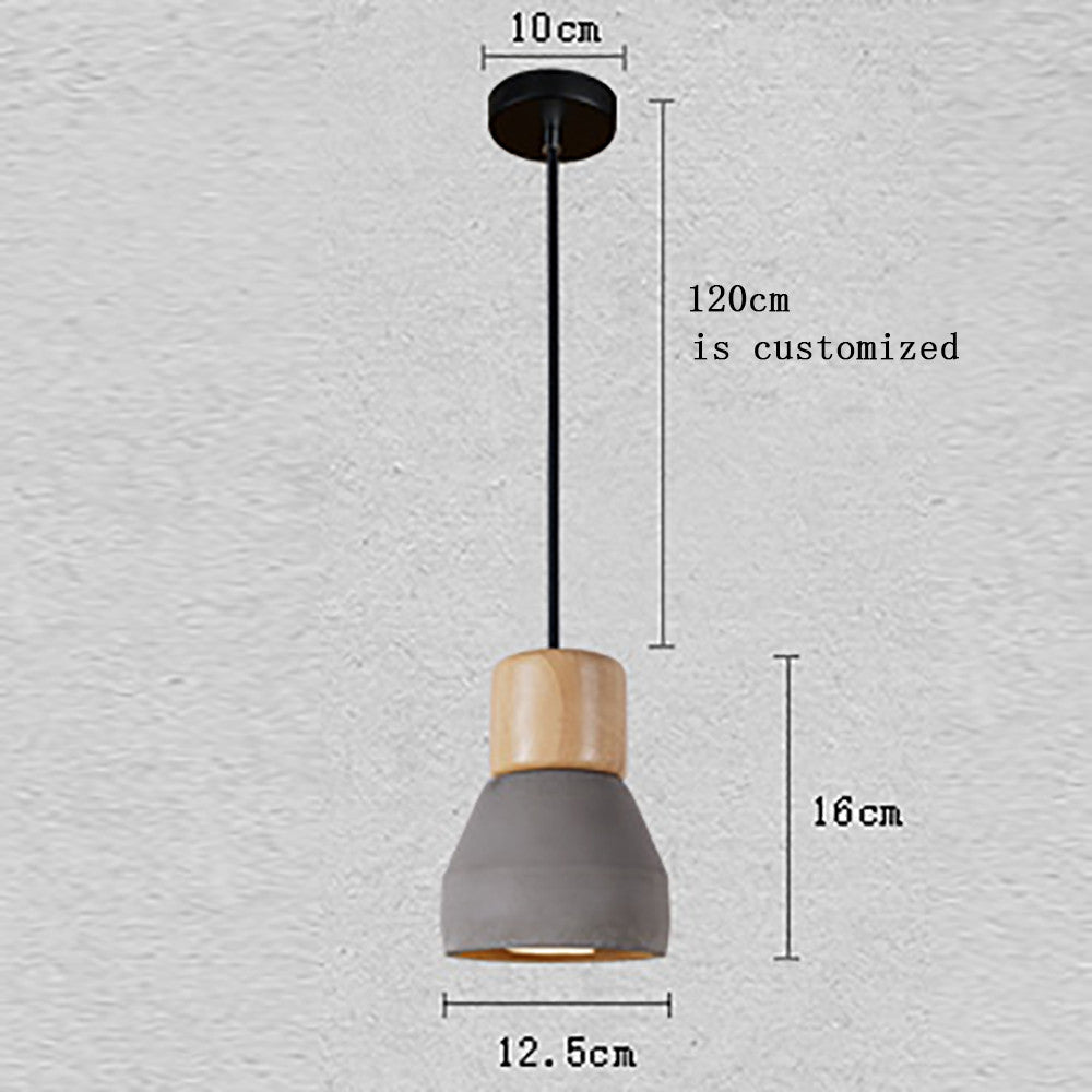 Nordic Wooden Cement Pendant Lamps - lights.avenu