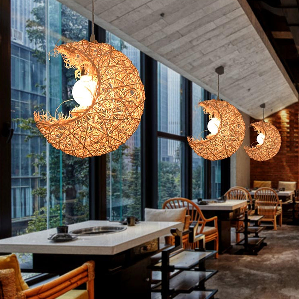 Moon Lighting Style Rustic Pendant Lamp - lights.avenu