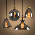 Modern Pendant Glass Lights Smokey Grey Style - lights.avenu