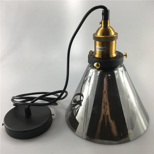 Modern Pendant Glass Lights Smokey Grey Style - lights.avenu