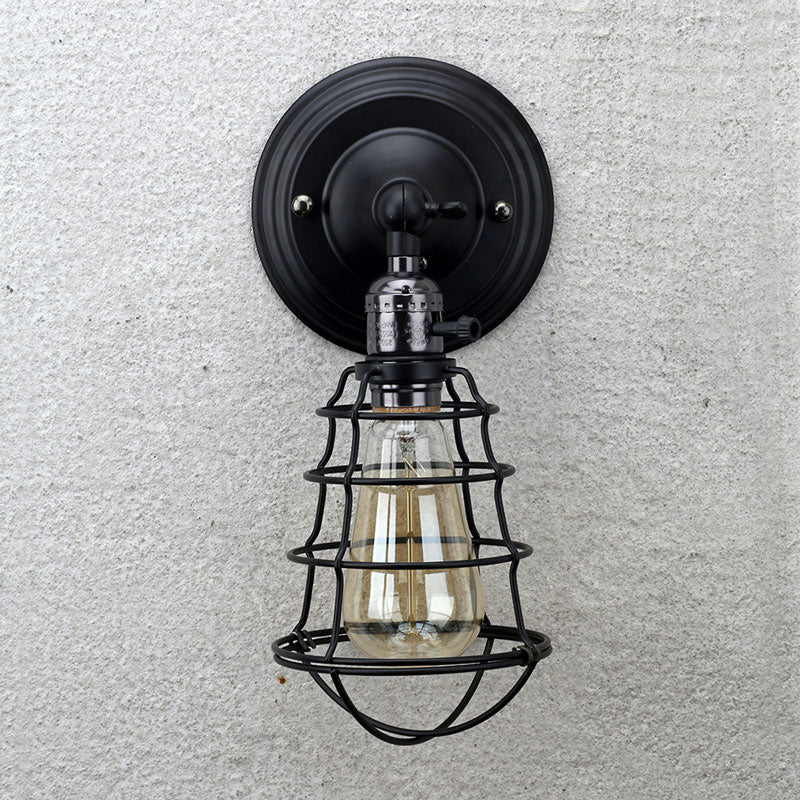 Industrial Country Wall Lamp Cage - lights.avenu