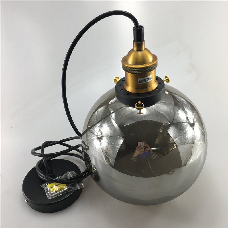 Modern Pendant Glass Lights Smokey Grey Style - lights.avenu