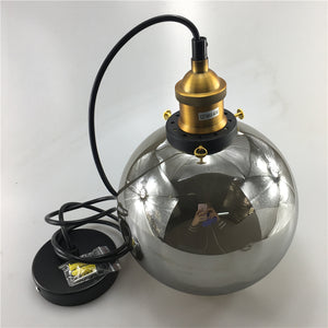 Modern Pendant Glass Lights Smokey Grey Style - lights.avenu