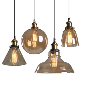 Modern Pendant Glass Lights Smokey Grey Style - lights.avenu