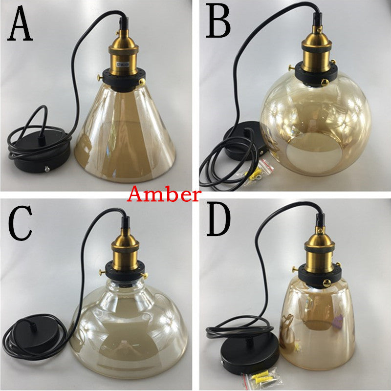 Modern Pendant Glass Lights Smokey Grey Style - lights.avenu