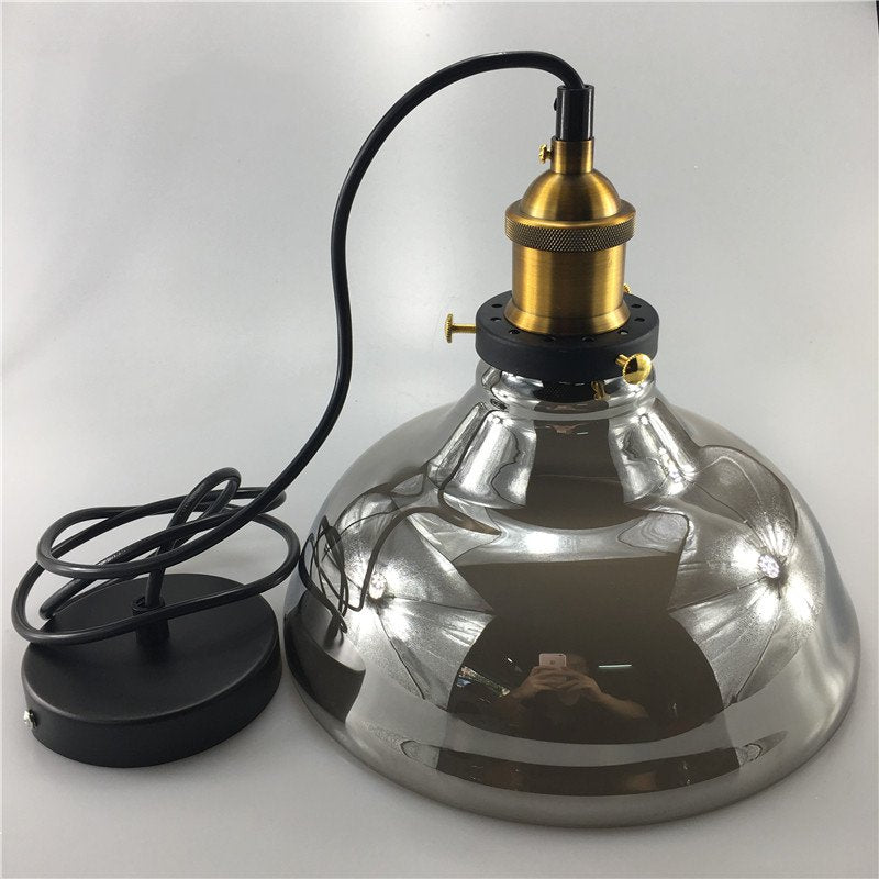 Modern Pendant Glass Lights Smokey Grey Style - lights.avenu