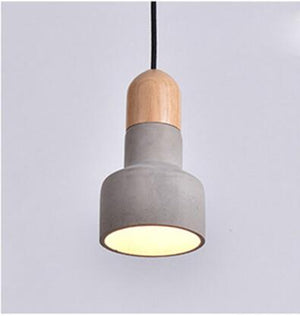 Nordic Wooden Cement Pendant Lamps - lights.avenu