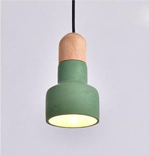 Nordic Wooden Cement Pendant Lamps - lights.avenu