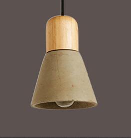 Nordic Wooden Cement Pendant Lamps - lights.avenu