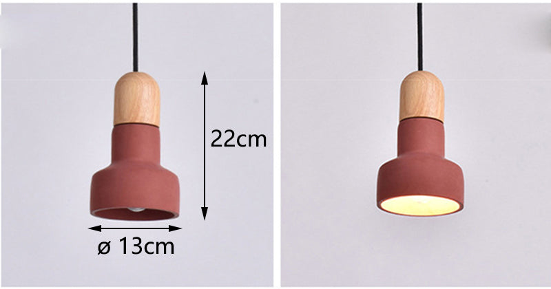 Nordic Wooden Cement Pendant Lamps - lights.avenu