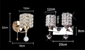 Crystalia Luxeurious One/Two Heads Wall Lamp - lights.avenu