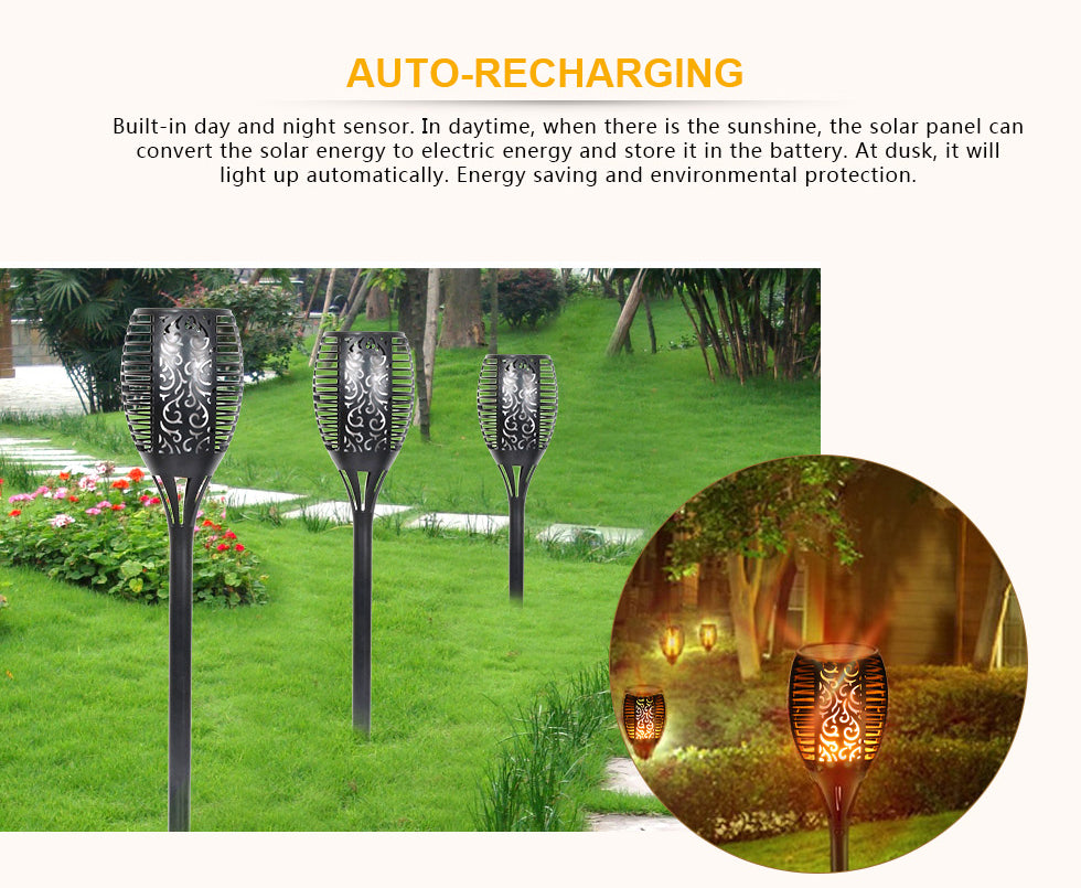 Waterproof  Flame Flickering Torch outdoor Lamp - lights.avenu