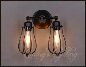 Industrial Twins Wall Lights - lights.avenu